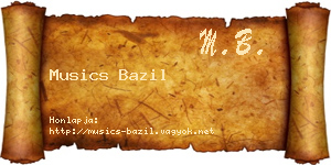 Musics Bazil névjegykártya
